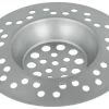 Abflusssieb silber Edelstahl B/H/L: ca. 8,5x14,5x1,3 cm