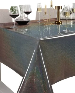 Abwaschbarer Tischbelag Metallic multicolor B: ca. 140 cm