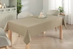 Abwaschbarer Tischbelag Monza beige B: ca. 140 cm