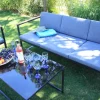 Acamp Gartensitzgruppe Space anthrazit Stahl