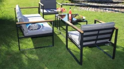 Acamp Gartensitzgruppe Space anthrazit Stahl
