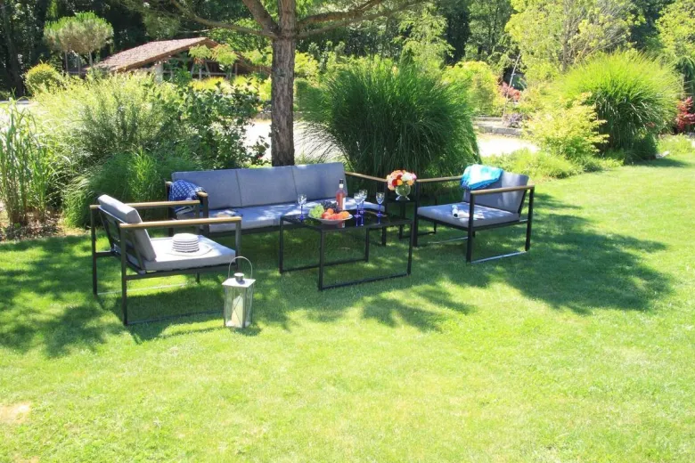 Acamp Gartensitzgruppe Space anthrazit Stahl