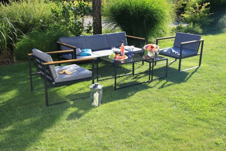 Acamp Gartensitzgruppe Space anthrazit Stahl