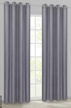 ACUS design collection Ösenvorhang Barnaby grau B/L: ca. 140x235 cm