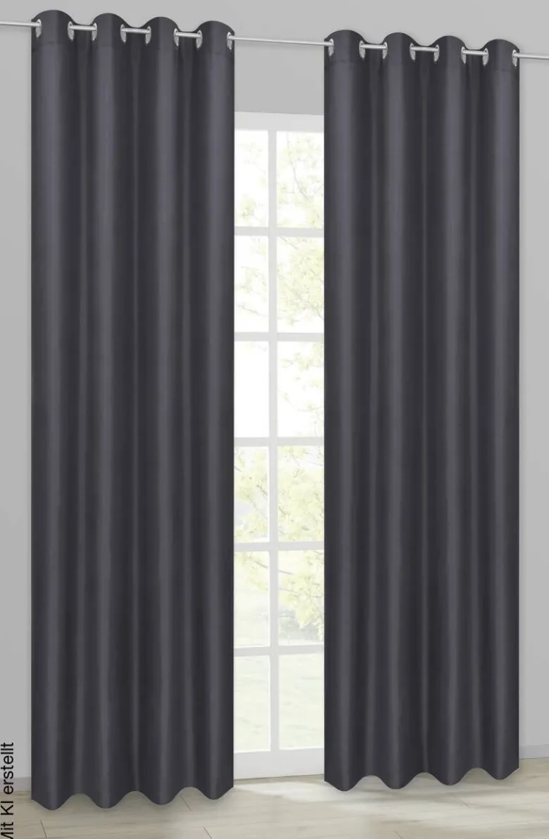 ACUS design collection Ösenvorhang Barnaby schwarz B/L: ca. 140x235 cm