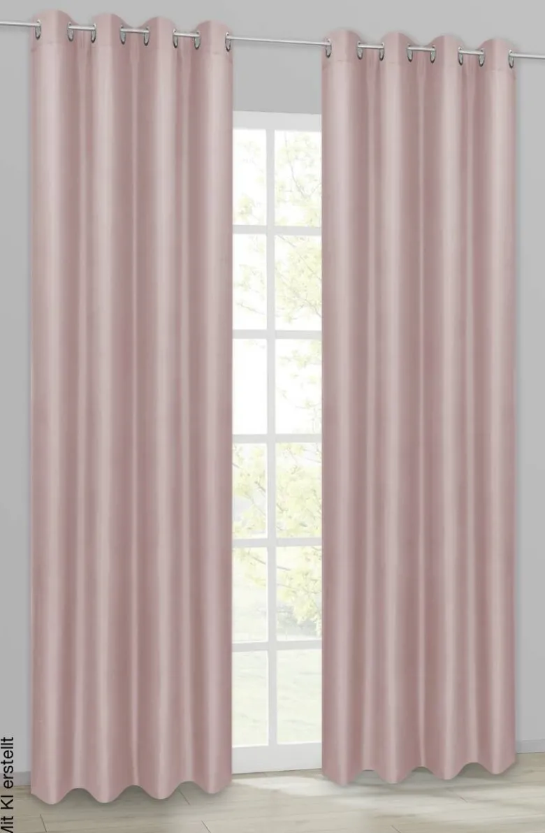 ACUS design collection Ösenvorhang Barnaby altrosa B/L: ca. 140x235 cm
