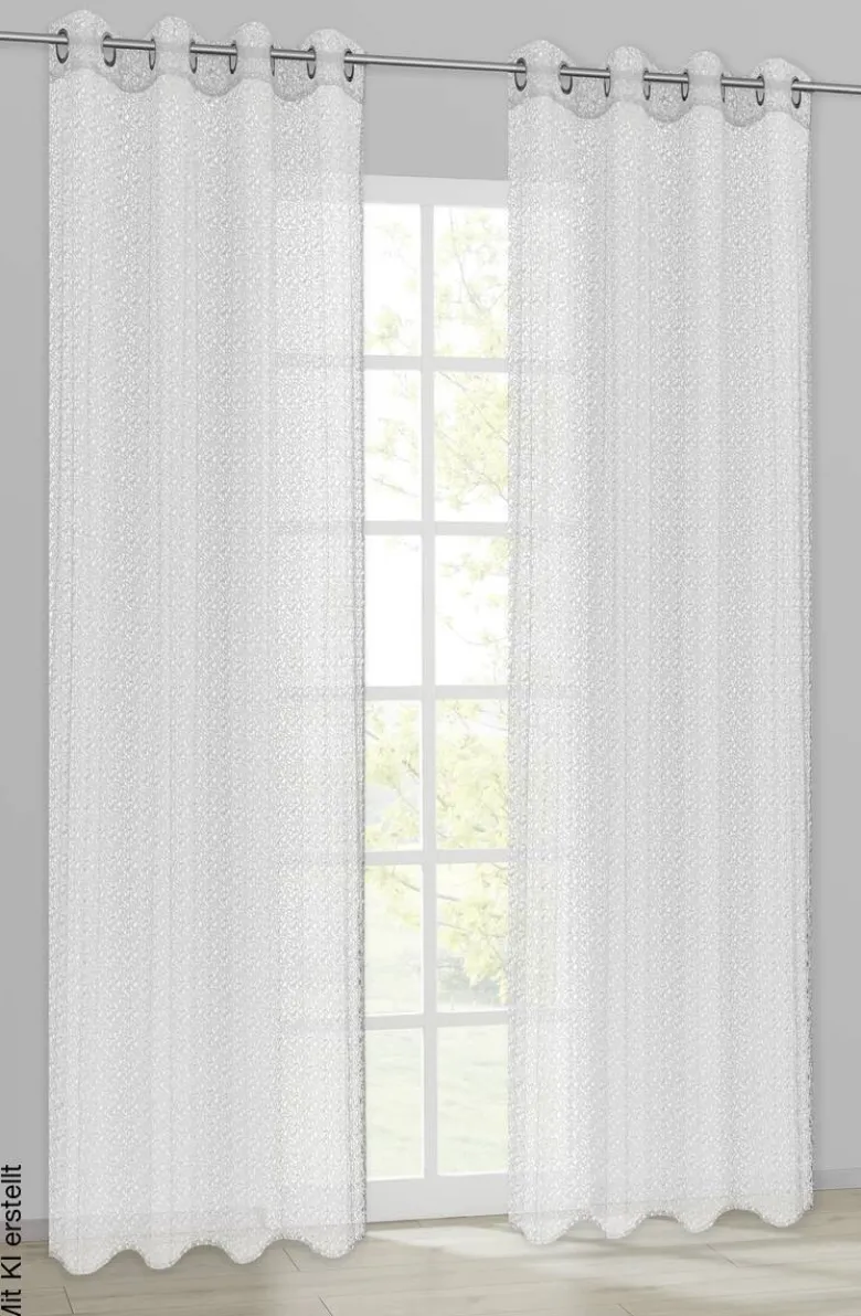 ACUS design collection Ösenvorhang Spider weiß B/L: ca. 140x245 cm