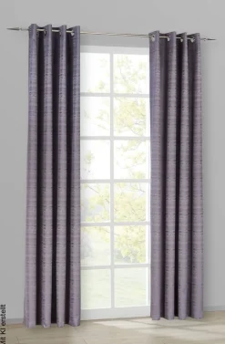 ACUS design collection Ösenvorhang Turin grau B/L: ca. 140x245 cm