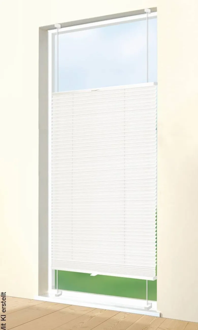 ACUS design collection Spann-Plissee Tageslichtqualität weiß B/L: ca. 80x220 cm