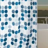 Acus Duschvorhang Round weiß blau Polyester B/L: ca. 180x200 cm