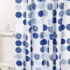 Acus Duschvorhang weiß blau Polyester-Mischgewebe B/L: ca. 180x200 cm