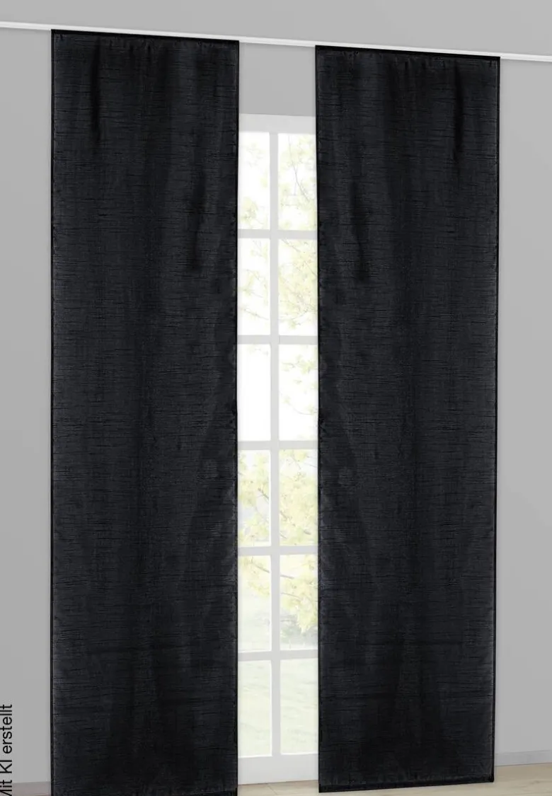 Acus Schiebevorhang Taifun schwarz B/L: ca. 60x245 cm