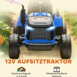 AIYAPLAY Elektrischer Traktor blau B/H/L: ca. 58x55x139 cm