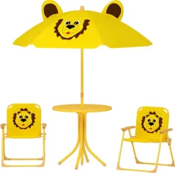 AIYAPLAY Garten-Kindersitzgruppe gelb Polyester B/H/L: ca. 49,5x50x49,5 cm