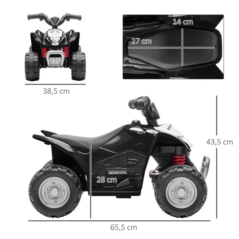 AIYAPLAY Kinderauto schwarz B/H/L: ca. 38,5x65,5x43,5 cm