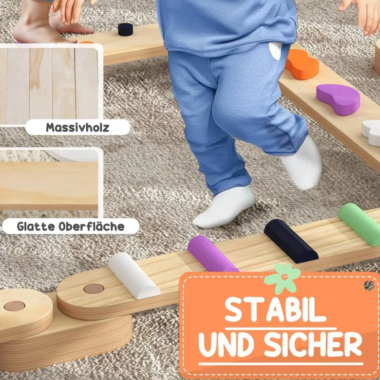 AIYAPLAY Kinder Balancierbalken B/H/L: ca. 115x8,5x130 cm