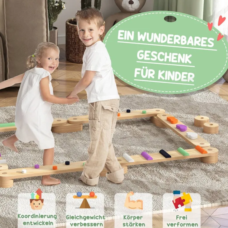 AIYAPLAY Kinder Balancierbalken B/H/L: ca. 115x8,5x130 cm