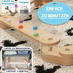 AIYAPLAY Kinder Balancierbalken B/H/L: ca. 115x8,5x130 cm