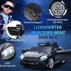 AIYAPLAY Kinder-Elektroauto schwarz B/H/L: ca. 62,5x44x107 cm