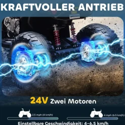 AIYAPLAY Kinder Elektroauto blau B/H/L: ca. 68,5x76x109 cm