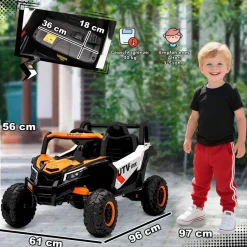 AIYAPLAY Kinder Elektroauto orange B/H/L: ca. 61x56x96 cm