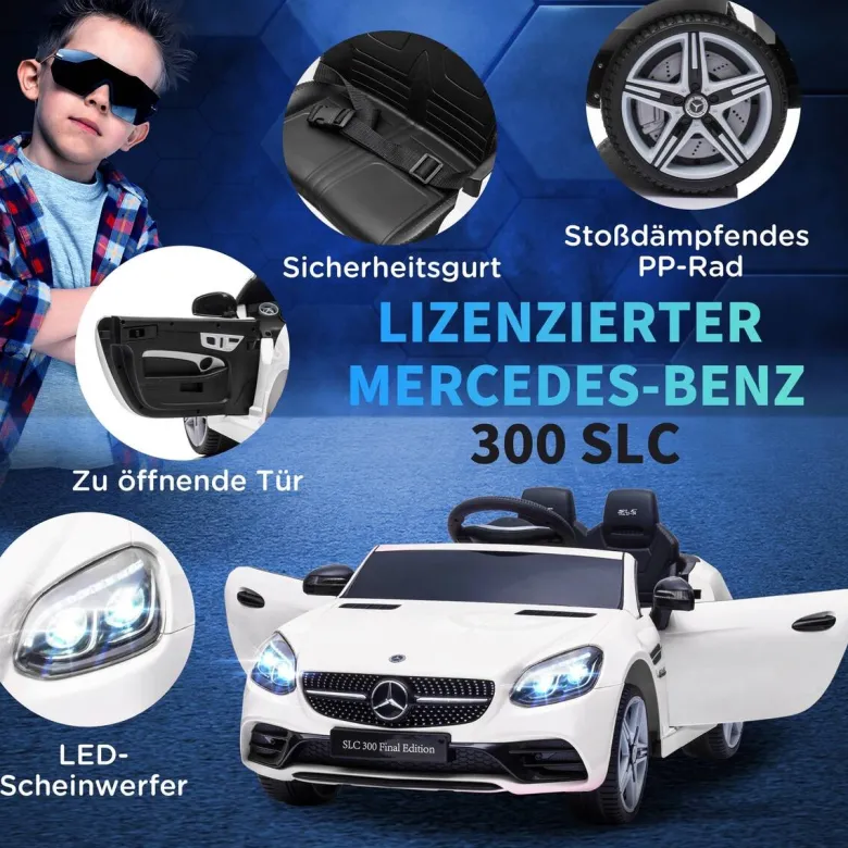 AIYAPLAY Kinder-Elektroauto weiß B/H/L: ca. 62,5x44x107 cm