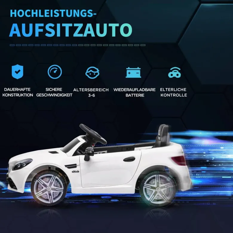AIYAPLAY Kinder-Elektroauto weiß B/H/L: ca. 62,5x44x107 cm