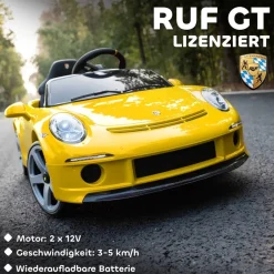AIYAPLAY Kinder Elektroauto gelb B/H/L: ca. 65,5x47x108 cm
