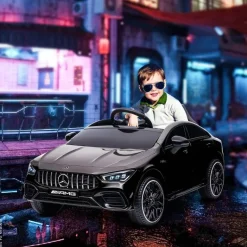 AIYAPLAY Kinder-Elektroauto schwarz B/H/L: ca. 61x45x110 cm