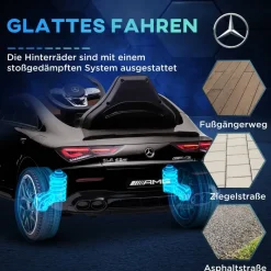 AIYAPLAY Kinder-Elektroauto schwarz B/H/L: ca. 61x45x110 cm