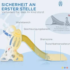 AIYAPLAY Kinderrutsche blau B/H/L: ca. 46,5x80x157 cm