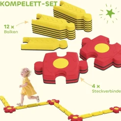AIYAPLAY Kinder Schwebebalken gelb B/H/L: ca. 165,5x7x165,5 cm