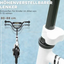 AIYAPLAY Kinderscooter weiß B/H/L: ca. 50x88x115 cm
