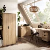 Aktenschrank Emmik weiß matt Eiche Eiche weiß Nachbildung B/H/T: ca. 100,1x83,6x41 cm