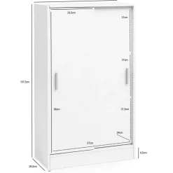 Aktenschrank weiß B/H/T: ca. 60x107,5x28,5 cm