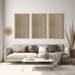 Akustikpaneel Eiche natur L/B/H: ca. 1,9x56,1x119 cm pro Stück