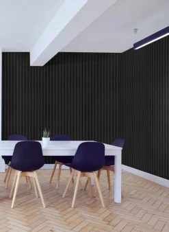 Akustikpaneel mattschwarz L/B/H: ca. 1,9x56,1x240 cm pro Stück