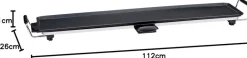 alpina Elektro-Tischgrill schwarz Metall B/L: ca. 100x20 cm