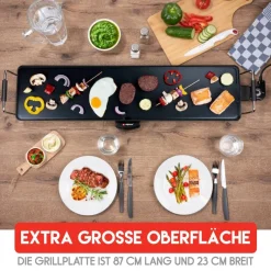 alpina Grill schwarz Metall Kunststoff B/H/T: ca. 87x12x23 cm