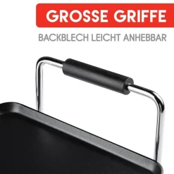 alpina Grill schwarz Metall Kunststoff B/H/T: ca. 87x12x23 cm