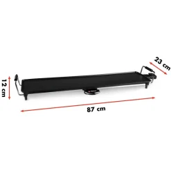 alpina Grill schwarz Metall Kunststoff B/H/T: ca. 87x12x23 cm
