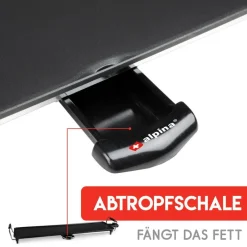 alpina Grill schwarz Metall Kunststoff B/H/T: ca. 87x12x23 cm