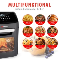 alpina Heißluftfritteuse 871125219568 schwarz Kunststoff ca. 2 l