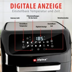 alpina Heißluftfritteuse 871125219568 schwarz Kunststoff ca. 2 l
