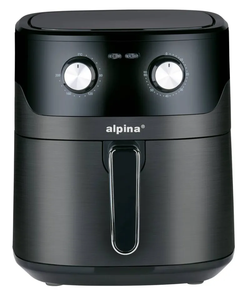 alpina Heißluftfritteuse 871125227216 schwarz Polypropylen B/H/L: ca. 28,7x33,1x38,3 cm ca. 6 l