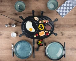 alpina Raclette-Grill schwarz Metall B/H/L: ca. 47,5x12x32 cm