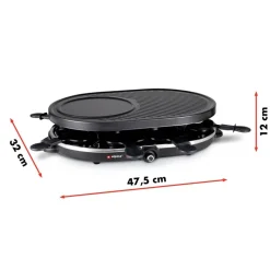 alpina Raclette-Grill schwarz Metall B/H/L: ca. 47,5x12x32 cm
