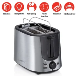 alpina Toastautomat silber Edelstahl