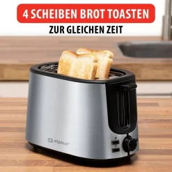 alpina Toastautomat silber Edelstahl