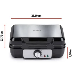 alpina Waffelautomat schwarz Alu B/H/L: ca. 24x10x24 cm